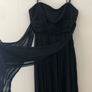Black BCBG strapless floor length gown size 6P